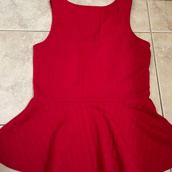 Charlotte Russe Red Peplum Blouse - Picture 3 of 4